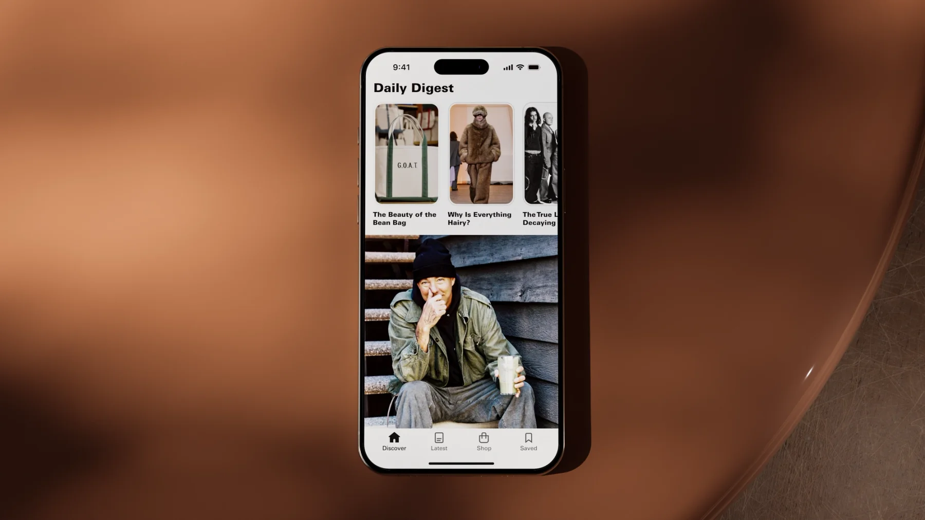 Highsnobiety Daily Digest on a phone